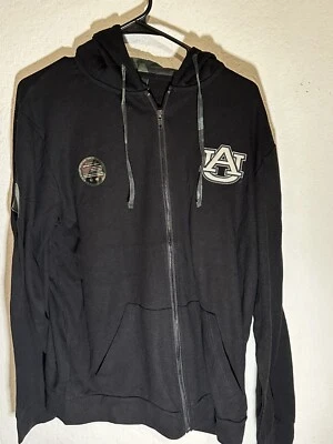 Colosseum Men’s Large OHT Auburn Tigers Full Zip Hoodie Military Camo Black NWT - Image 1 of 4