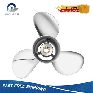 NEW 9.9 x 12 Stainless Outboard Boat Propeller for Tohatsu 25-30HP 10 Spline RH - Picture 1 of 10