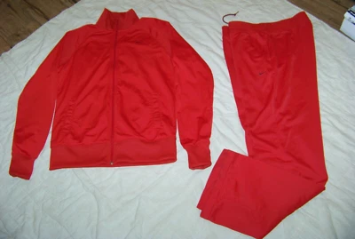 Women's Nike The Athletic Dept. Red Track Suit - Size L - Image 1 of 4