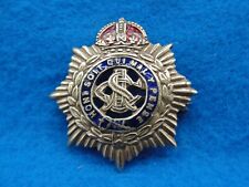 Vintage 'Army Service Corps' Regiment Brooch/Badge Brass & Enamel VGC