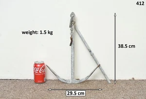 old vintage iron boat fisherman anchor 38.5 cm / 1.5 kg - FREE POSTAGE - Picture 1 of 6