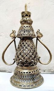 Dhokra Art Handmade Lantern/tea light holder original brass wall hanging