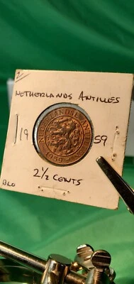 Red Brown, Toned 1959 Netherlands 2-1/2 Cent - Image 1 of 4