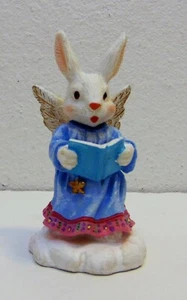 World Bazars Windsor Collezione Pasqua Coniglietto Coniglietto con Libro Statuina Resina - Foto 1 di 9