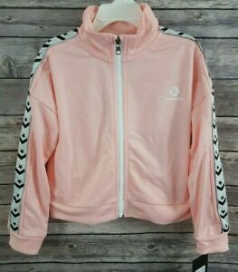 Converse Girls Zip Up Lightweight Pink Track Jacket  Size 6