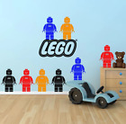 16 x Large Lego Figures/Logo Decal Pack Vinyls Wall Bedroom Toy Room Games Room