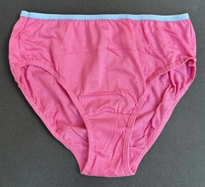 Bragas de bikini de algodón rosa Barbie talla 14 vintage Y2K Hanes para niña Foto 1 de 4