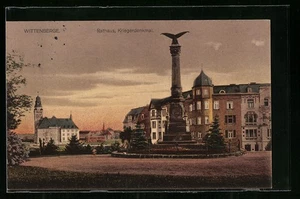 Ansichtskarte Wittenberge, Rathaus und Kriegerdenkmal 1915 - Picture 1 of 2