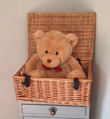 Large Wicker Basket Hamper Storage Chest - Image 1 of 4