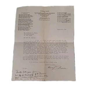 1918 Young Womens Christian Association (YWCA) National Board Brief New York NY - Bild 1 von 6