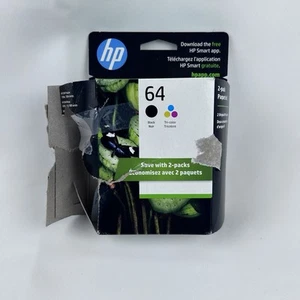 HP 64 Tricolor Ink Cartridge N9J89N Genuine OEM New Open Box Expired - Picture 1 of 6
