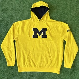 Stadium Athletics Michigan Wolverines Hoodie Sweatshirt Herren XL gelb Taschen - Bild 1 von 7