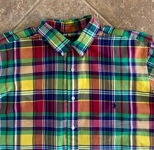 Polo Ralph Lauren Casual Button Down Shirt B&T 2XLT Plaid Short Sleeves $125 NWT - Picture 1 of 7