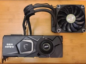 MSI RTX 2080 Sea Hawk X Liquid Cooled Graphics Card (Nvidia 2080, 8gb GDDR6) - Afbeelding 1 van 12