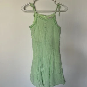 Gianni Bini Girls Sun Dress Lime Green Ruffle Size 10 Sleeveless NWOT - Picture 1 of 6