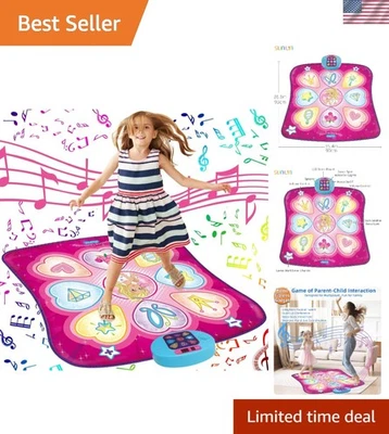 Alfombra de baile - Alfombra de juego de pasos de ritmo - Almohadilla de juguete para juego de baile con luces LED, regalo para... Foto 1 de 4