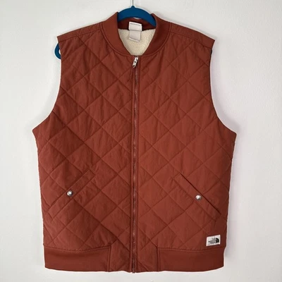 THE NORTH FACE Men’s Cuchillo Vest Rust Insulated Quilted Sherpa Size Large - Image 1 of 4