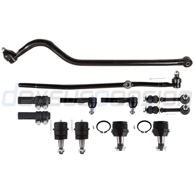 12x Barra de pista barra oscilante junta esférica extremidade da haste de amarração compatível com 1998-1999 Dodge Ram 1500 4WD - Imagem 1 de 4