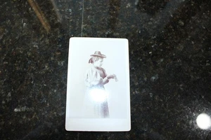 Vintage Black & White Cabinet Card Photo Young Woman Wearing Hat - Picture 1 of 7
