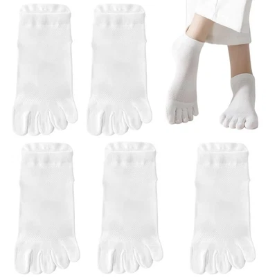 5 Paia Calzini con Dita Separate Donna 35-42, Calze con Dita Antiscivolo, Cal... Foto 1 de 4