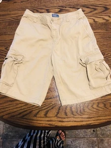 Polo Ralph Lauren Classic Polo Chino Beige Mens Cargo Shorts Size 18 Cotton - Picture 1 of 3