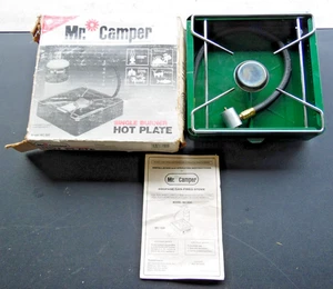 Hard To Find Vintage Mr. Camper Outdoor Single Tank Propane Heater Cooker Green - Picture 1 of 12
