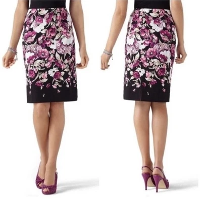 Falda lápiz floral para mujer Casa Blanca mercado negro talla 6 – $120 Foto 1 de 4