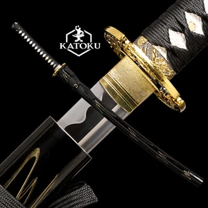 Full Tang Japanese Katana Samurai Dragon Sword Razor Sharp Battle Ready - Picture 1 of 12