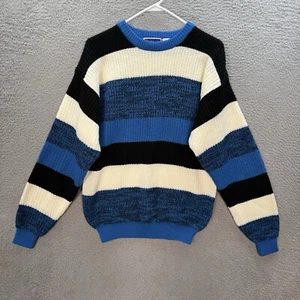 Vintage Sweater Graphix Sweater Adult Medium Multicolor Knit Cosby Grandpa 1990s - Picture 1 of 9