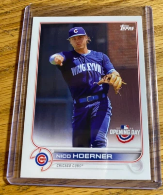 Nico Hoerner 2022 Opening Day Topps #147 Chicago Cubs Near Mint MLB Base Card - Image 1 of 2