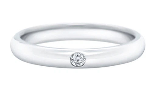 3mm 18K Solid White Gold 0.02ct Diamond Wedding Band Anniversary Ring All Sizes - Image 1 of 1