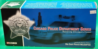 Corgi Chicago Police Department Series 1:48 US51903 H47 Bell Helicopter-DAMAGED - Image 1 of 4
