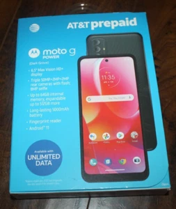NUEVO Teléfono Inteligente Prepago Dark Grove AT&T Motorola Moto G Power 64GB 6.5" HD+ - Imagen 1 de 3