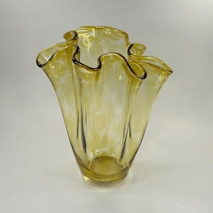 Pañuelo Amarillo 8 Jarrón con Base Pulida Patrón Leopardo Moteado - Imagen 1 de 7