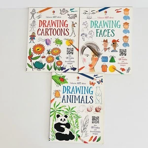 Usborne Art Ideas Drawing Cartoons Faces Animals Kids Learn to Draw Art Activity - Picture 1 of 14