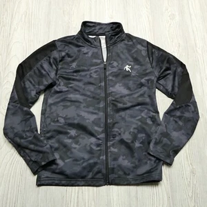 And1 Track Jacket Youth L (10/12) Gray Camo Full Zip Basketball Warm-up Pockets - Picture 1 of 6