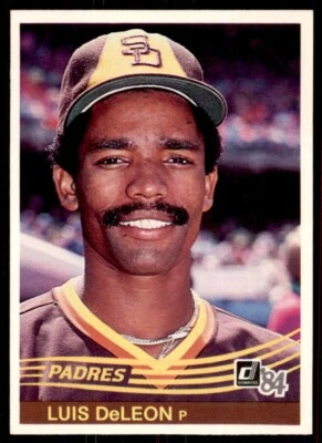 1984 Donruss. Luis DeLeon . San Diego Padres #162 - Image 1 of 2