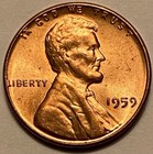 1959 P Lincoln Memorial Penny Brilliant Uncirculated (Bu) Cent - Free Shipping