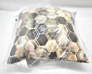 Hexagonal Design Square Throw Pillow Modern Dye 17" x 17" Living Room Decor - Picture 1 of 5
