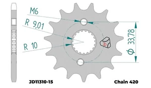 JDCHAINWHEELS Front Sprocket fit for HONDA CRF 150 R,07-19,15T,420 - Imagen 1 de 4