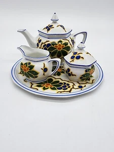 Juego de té vintage Beyer & Boch Alemania década de 1950 ~COMPLETO~6 piezas floral - Imagen 1 de 12