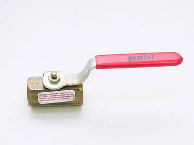 "Válvula de bola de bronce Gemini 3/4"" 76 1 RT 1 latón con borde de acero inoxidable 720 CWP" Foto 1 de 4