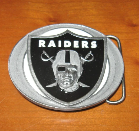 Vintage NFL Raiders Belt Buckle 2003 Siskiyou Limited Ed No. 6482 Made in USA Cover