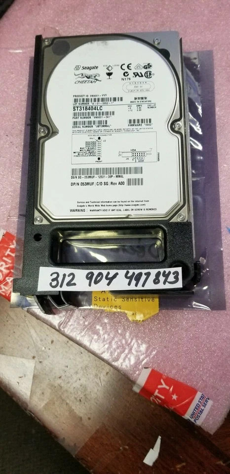 9N9001-041 Seagate 18GB 10000RPM Ultra 160 SCSI 3.5 4MB Cache Hard Drive REV A00 - Image 1 of 1