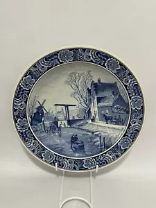 Vintage Delft ROYAL GOEDEWAAGEN Blue & White Wall Plate Charger PAUL VAN DORT - Picture 1 of 3