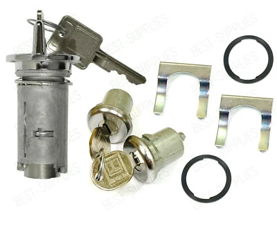 Ignition Door Lock Cylinder and Switch Cylinder Set With Keys for Buick Cadillac - Image 1 of 4