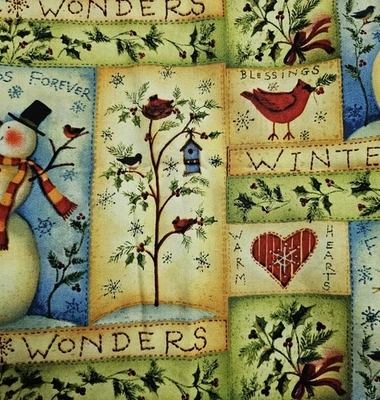 Costuras de muñeco de nieve de tela por Susan Winget Winter Wonders Navidad Foto 1 de 4