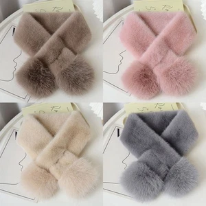 Soft Plush Neck Collar Warmer Solid Color Neck Warmer Winter Season - Picture 1 of 17