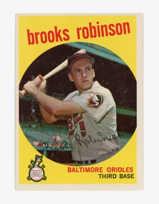Tarjeta 1959 Topps #439 Brooks Robinson Baltimore Orioles Salón de la fama en muy buena condición-ex Rango (64720) Foto 1 de 2
