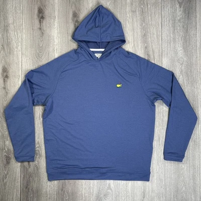 Masters Peter Millar Performance Hoodie Men’s Medium Blue - Image 1 of 4